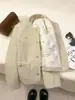 ¡Altamente Recomendado! Abrigo Corto de Lana Estilo Chanel con Forro de Plumas, Sencillo y Elegante, para el Trayecto al Trabajo