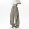 Pantalones largos de verano para hombre, talla grande, corte holgado, pierna ancha, corte recto, secado rápido, casual, estilo americano, pantalones finos de corte curvo