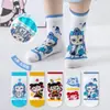 Calcetines para Niños Primavera y Verano Malla Calcetines Infantiles Calcetines para Bebé Dibujos Animados Delgados Nezha Calcetines Cortos para Niñas Calcetines de Algodón Transpirables para Niños