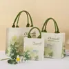 Bolsa de lona personalizada con margaritas pequeñas, logo personalizado, bolsa de lona de gran capacidad para el trabajo, bolsa de regalo, bolsa para reuniones corporativas