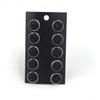 Pendientes de Acero de Titanio con Cielo Estrellado de 12 mm, En Stock Transfronterizo, 5 Pares por Tarjeta, Pendientes Redondos Estilo Ins