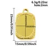 Base de Pingente Retangular Simples Arredondado em Aço Inoxidável 304 Acessórios DIY Acessórios para Colar Pulseira em Estoque