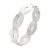 Pulseira Aberta em Aço Inoxidável Joias Transfronteiriças Feminina de Alta Qualidade Platinada a Ouro Real Torcida Pulseira Feminina de Aço Titânio