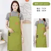 Nuevo delantal de lona transfronterizo para trabajo y cocina casera, color liso, resistente a la suciedad, venta al por mayor de fábricas de comercio exterior, se puede imprimir con logo