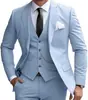 Amazon Comercio Exterior Traje de Tres Piezas para Hombre Transfronterizo Traje de Negocios Ajustado Atuendo Elegante para Banquetes