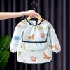 Mono infantil de primavera y otoño, ropa fina para comer para bebés, complemento alimenticio para bebés, babero de manga larga, ropa protectora impermeable, delantal de 1 a 3 años 2