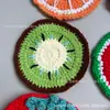 Posavasos Tejidos a Mano Serie Frutas, Productos de Ganchillo Aislantes del Calor Divertidos y Creativos de Venta Caliente Transfronteriza, Venta al por Mayor Directamente del Fabricante