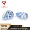 Moissanita Banhada a Azul Pera Moissanita Azul Gelo Pedra Solta em Forma de Gota Moissanita Banhada a Cor Superfície de Anel Atacado