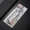 Cuchillo de pelar de acero inoxidable Juego de tres piezas Pelador multifuncional para el hogar Raspador de patatas Rallador de melón y frutas Cuchillo de frutas