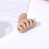 Pinza para el pelo de garra de calabaza mediana de 4,5 cm, color marrón leche, simple, versátil, pinza para el pelo de mujer de longitud media, para coleta alta, venta al por mayor transfronteriza