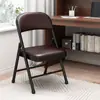 Cadeira dobrável doméstica, banquinho simples, cadeira com encosto, cadeira de escritório portátil, cadeira de conferência