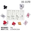 Molde de Silicona para Modelado de Cartas de Póker Cuadrado Corazón de Melocotón Molde Decorativo para Hornear Arcilla Gel Gota Herramienta para Jabón Hecho a Mano