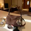 Bolsa Almohada Mate para Mujer Otoño e Invierno Retro Color Maillard Bolso de Mano de Gama Alta Bolso de Hombro Cruzado para Mujer