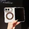 Adecuado para Funda de Teléfono Móvil Magnética Giratoria Plegable Iphoneduo Funda Transparente Acrílica Anti-Caídas Apple 18Duo
