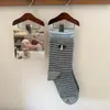 Meias Peejo de cachorrinho de desenho animado fofo bordadas, meias listradas coloridas com bolinhas e babados, meias de algodão puro para outono e inverno Zhuji