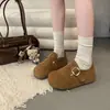 Zapatos Birkenstock de Suela Gruesa para Aumentar Altura Completamente Cubiertos Zapatos de Mujer 2026 Nuevo Otoño Slip-on Birkenstock Zapatos Individuales Mocasines