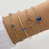 Conjunto de Pulseiras Europeu e Americano Transfronteiriço de Liga Amor Nó Criativo Borboleta Formato de Cobra Geométrico Cruz Pulseira Pulseira Joias