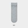Calcetines de Verano y Primavera Básicos de Color Sólido con Doble Volante Versátiles Transpirables Modernos de Longitud Media Venta al por Mayor Calcetines Caídos Calcetines para Mujer