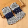 Meias de cinco dedos para yoga meias masculinas meias de algodão dispensando meias de algodão antiderrapantes curtas de cano baixo para dedos meias esportivas e de cinco dedos listradas coloridas