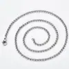 Corrente Redonda de Pérolas em Aço Inoxidável, Corrente para Clavícula, Corrente para Óculos, Corrente para Pingente, Corrente para Joias, Corrente para Joias DIY