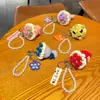 Ramo para el Día del Maestro, Llavero de Flor Sostenido a Mano, Producto Terminado de Ganchillo de Flor Artificial Rosa, Regalo Creativo, Regalo para el Día del Maestro