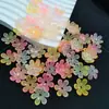 Flor de Seis Pétalos con Gradiente de Gelatina Acrílica de 20 mm para Manualidades Hechas a Mano, Cuentas de Colores, Flor Feliz, Material para Guirnaldas de Flores de Concubina