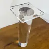 Pernas de Mesa Cilíndricas de Acrílico de Alta Transparência Pernas de Suporte para Mesa de Jantar Feitas Sob Medida Pernas de Suporte para Bancada de Ilha Mesa de Escritório Cilíndrica em Forma de I