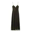 Ropa de Mujer Transfronteriza 2025 Nuevo Estilo Europeo y Americano Moderno Vestido de Terciopelo con Tirantes 9612242