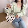 2824 nuevo estilo ins moda punto de ola contraste bolso de mano vintage hada bolsa para caminar mano bolsa para mamá