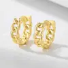 Pendientes de Cadena Hueca Personalizados Estilo Ins de Lujo Ligero Europeo y Americano Plata de Ley S925 Pendientes Trenzados de Moda Versátiles para Mujer