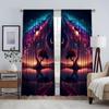 2 PCS Flor Cortina Personagem Fábrica 3D Impressão Digital Transfronteiriça Amazon Cortina Tipo de Flor de Venda Quente