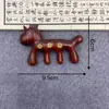 Peine de Sándalo con Forma de Caballo para Masaje de Meridianos, Set en Caja de Regalo, Buena Suerte y Prosperidad, Regalo para Personas Mayores