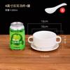 Atacado Tigela de Sopa Binaural Simples Branco Puro Xícara de Sopa com Tampa Tigela para Sopa Tigela para Assar Cerâmica Utensílios de Mesa Tigela para Mingau de Café da Manhã Tigela para Sobremesa