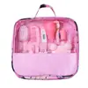 Bolsa de cuidados para bebê conjunto de 13 peças cortador de unhas de bebê pente escova aspirador nasal bolsa de suprimentos de limpeza diária terno