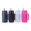 Nueva Taza de Acero Inoxidable al Vacío de Doble Capa de Gran Capacidad Transfronteriza para Bebidas Grandes (50 oz) con Asa para Coche