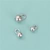 Hebilla de bolso de plata esterlina s925, botón de posicionamiento de cuentas, accesorios DIY, hebilla de línea de bolso en forma de media luna, material de pulsera hecho a mano al por mayor