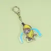 Gato Feliz Gato Banana Desenho Animado Chaveiro de Acrílico Pingente Decoração de Mochila Emoji Gato Celebridade da Internet Fofo e Engraçado
