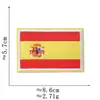 Patches Bordados de Tecido de Bandeiras Nacionais de Todo o Mundo, Patches de Bandeiras Quadrados e Redondos, Patches para Roupas e Mochilas, Braçadeiras