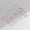 Pendientes de plata de ley S925 con forma de U, geométricos, franceses, con gancho para la oreja, accesorios de joyería DIY, pendientes hechos a mano, pendientes sencillos chapados en oro