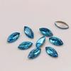 Broca de cristal con forma de ojo de caballo y base puntiaguda, disponible al por mayor, para funda de teléfono móvil, para manualidades de uñas, con base de plata auténtica
