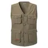 Chaleco Cruzado para Hombre de Talla Grande para Primavera y Otoño con Múltiples Bolsillos, Chaqueta Funcional sin Mangas para Pesca al Aire Libre, Fotografía y Chaleco de Director