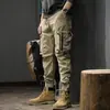 Pantalones Cargo Ami Kaji de Peso Pesado Lavado Retro Marca de Moda para Hombre Primavera y Otoño Tácticos Funcionales Ajustados hasta el Tobillo Casuales de Moda