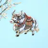 Imanes metálicos para refrigerador de Xizang con figuras étnicas, souvenirs turísticos culturales y creativos con temática de yak