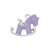 Pingente de Cavalo de Balanço com Strass Desenho Animado Fofo Transfronteiriço Pingente para Pulseira de Miçangas DIY Acessório de Corrente de Celular Colar Animal