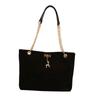 Bolsa de Ombro com Corrente Texturizada Vintage para Deslocamento Feminina 2024 Inverno Novo Estilo Elegante Ins Bolsa de Axila Bolsa Tote para Mulheres