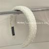 Negro y Blanco elegante simple tejido grueso a cuadros alto Calavera top borde ancho diadema esponja cuevas de pelo pinza para el pelo diadema pequeño aroma accesorios para el cabello