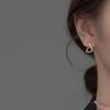 Estilo K de Conjunto de Tres Piezas Super Hada de Pinzas Doradas para Hélice Auricular para Mujeres Moda Ins Elegante Incrustadas de Diamantes Pinzas para Orejas Simples sin Perforación