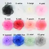 Material de Tocados Coreanos DIY Tejidos a Mano Accesorios de Flor de Seda Rosa con Borde Quemado de Gasa de Nieve Semiacabados