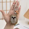 Venta Caliente Transfronteriza Colgante de Bolso de Mujer con Borla, Diamante y Dibujos Animados, Moda Coreana de Terciopelo, Llavero con Diamantes de Color Caliente