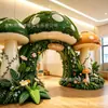 Arcos de cogumelo de fibra de vidro feitos sob medida para vitrines de shoppings, instalações em ruas comerciais ao ar livre e decorações de entrada de playgrounds infantis